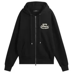 アミリ メンズ アウター パーカー・スウェット AMIRI Club Amiri Zip Hoodie Black ブラックのサムネイル