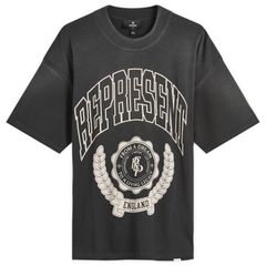 リプレゼント メンズ トップス Tシャツ Represent Legacy CrestShirt Stained Black ブラック