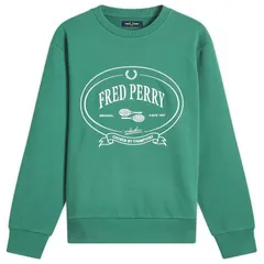 フレッドペリー メンズ アウター パーカー・スウェット シャツ Fred Perry Chosen By Championsweatshirt Sport Green グリーン