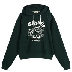 ブレインデッド メンズ アウター パーカー・スウェット Brain Dead Global Shock Hoodie Forest Green グリーンのサムネイル