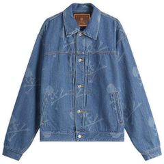 マスターマインド メンズ アウター ジャケット・ブルゾン デニム MASTERMIND WORLD Monogram Denim Jacket Blue ブルー