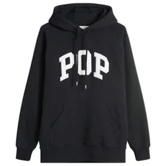 ポップトレーディングカンパニー メンズ アウター パーカー・スウェット ロゴ Pop Trading Company Arch Logo Hoodie Black ブラックのサムネイル