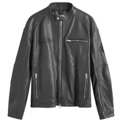 リプレゼント メンズ アウター ジャケット・ブルゾン レザー Represent x Belstaff Leatherace Jacket Black ブラックのサムネイル