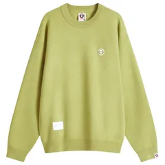 ベイシング エイプ メンズ アウター ニット・セーター AAPE by A Bathing Ape AAPE Now Camo Badge Knit Sweater Light Green グリーンのサムネイル