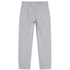 ビームス プラス メンズ ボトムス カジュアルパンツ Beams Plus COOLMAXR Seersucker Ivy Trousers Blue Stripe ブルーのサムネイル