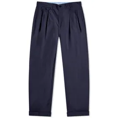 ビームス プラス メンズ ボトムス カジュアルパンツ Beams Plus 2 Pleat Chino Navy ネイビーのサムネイル