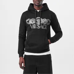 ヴェルサーチ メンズ アウター パーカー・スウェット Versace Chain Hoody Sn52 Black ブラックのサムネイル