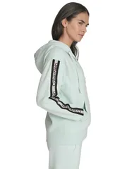 カルバンクライン レディース アウター ジャケット・ブルゾン ロゴ フリース パーカー ジャケット Calvin Klein Womens Fleece Logo Tape Hoodie Jacketのサムネイル