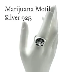 【自由の象徴】リーフ シグネット Silver 925 刻印 00s Vintage Design Ring シルバー ヴィンテージ デザイン リング 23号 メンズ 大ぶり ビッグサイズ ストリート ヒッピーカルチャー レゲエ