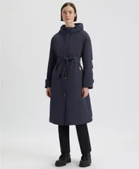 ハンター レディース アウター ジャケット・ブルゾン コート Hunter Womens Hooded Belt Trench Coat Midnightのサムネイル