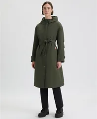 ハンター レディース アウター ジャケット・ブルゾン コート Hunter Womens Hooded Belt Trench Coat Hunter Green グリーンのサムネイル
