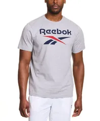 リーボック メンズ トップス Tシャツ ロゴ Reebok Mens Classic Logo TShirt GraynavyRed グレー