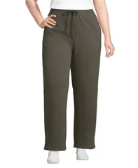 ランズエンド レディース ボトムス カジュアルパンツ ストレート プラスサイズ パンツ Lands End Plus Size Serious Sweats High Rise Relaxed Straight Leg Pants Set Bottom For