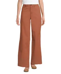 ランズエンド レディース ボトムス カジュアルパンツ ワイドレッグ パンツ Lands End Womens High Rise 5 Pocket Wide Leg Chino Pants Rich ginger brown ブラウン