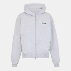 リプレゼント メンズ アウター パーカー・スウェット ロゴ Represent Mens Rep Owners Club Zipped Hoodie Bold Logo Ash Grey グレー