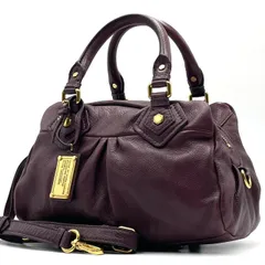 美品● MARC BY MARCJACOBS マークバイマークジェイコブス 2way ハンドバッグ ミニボストン ロゴチャーム Y2K レザー