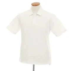 【中古】ユナイテッドアローズ UNITED ARROWS コットンポリエステル ジャージー 半袖ポロシャツ ホワイト【サイズM】【メンズ】