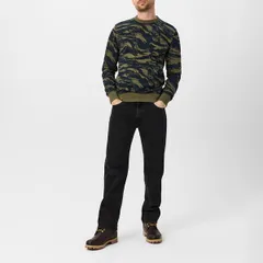 ジースター メンズ アウター パーカー・スウェット セーター G Star Tiger Camo Sweater Shad Olive オリーブのサムネイル