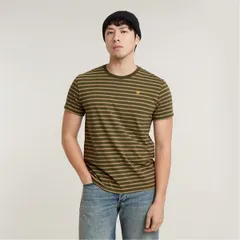 ジースター メンズ トップス シャツ G Star Gstar Stripe Ss Sn43 Shdw Olive G639 オリーブのサムネイル