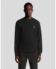 ライルアンドスコット メンズ アウター ニット・セーター クルーネック フリース Lyle Scott Mens Crew Neck Long Sleeve Fly Fleece Jet blackのサムネイル