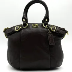 美品● COACH コーチ マディソン ハンドバッグ ロゴ金具 チャーム 18625