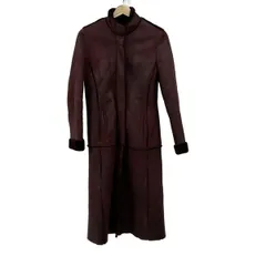 Burberry LONDON(バーバリーロンドン) コート サイズUK6 S レディース - ボルドー 長袖/ムートン/冬