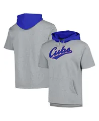 ミッチェルネス メンズ アウター パーカー・スウェット Mitchell Ness Mens Heather Gray Chicago Cubs Postgame Short Sleeve Pulloのサムネイル