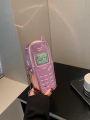 バッグ レディース ショルダーバッグ Y2Kキュートでセクシーな女の子スタイルのクリエイティブポーチ携帯電話バッグ、2024年新作チェーンショルダークロスボディウォレットバッグ、カワイイ