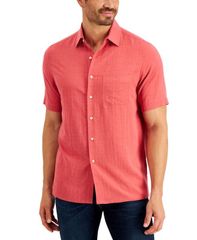 クラブルーム メンズ トップス シャツ Club Room Mens Textured Shirt Coral Depth コーラル
