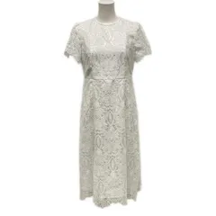 mila schon(ミラショーン) ワンピース サイズ40 M レディース新品同様  白 半袖/ロング丈/レース