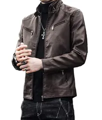 【迅速に発送】（BaLuoTe）レザージャケット メンズ ライダースジャケット レザーコート レザーコート かっこいい 革ジャン ジップアップ アウター 0234bd16
