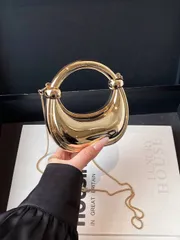 バッグ レディース ショルダーバッグ 新作アクリルミニハンドバッグ、ファッションクラッチ、クレセントムーン型パーソナライズ イブニングバッグ、ショルダーチェーン クロスボディバッグ