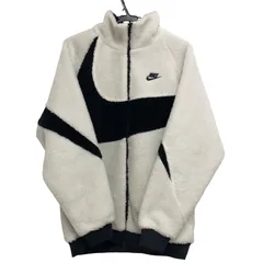ナイキ リバーシブル ボアジャケット BQ6546-114 NIKE VM SWOOSH FULL ZIP JACKET ホワイト×ネイビー Lサイズ 【中古】 22603R38
