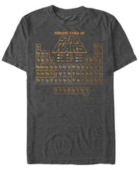 피프스 선 남성 탑스 티셔츠 Fifth Sun Mens Star Wars Golden Rule Periodic Table of Characters Short Sleeve Tshirt Dark Gray 회색