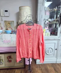 ヨーロッパ オリジナル ヴィンテージ ピンク ニット カーディガン