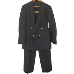 バーバリーズ BURBERRYS 80-90S OLD WOOL&MOHAIR ウール モヘア 45% 裏地背抜き ダブル テーラード ジャケット 紺ブレ スラックス セットアップ メンズ AB7