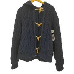 ポロジーンズカンパニーラルフローレン POLO JEANS COMPANY RALPH LAUREN 00S 裏地キルティング ラムウール ケーブル編み ニット ショート ダッフル コート ジャケット メンズ import：M 