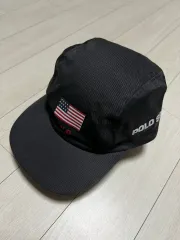 90s メイドイン USA POLO SPORT(ポロスポーツ) 星条旗 キャンプキャップ free サイズ
