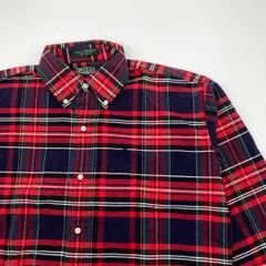 POLO by Ralph Lauren 長袖シャツ L チェック レッド ポロバイラルフローレン