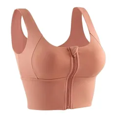 スポーツブラ 揺れない 脱着簡単 前開き 脇高 スポブラ ランニング ヨガ ジム ジョギング フィットネスブラ ノンワイヤー yw097