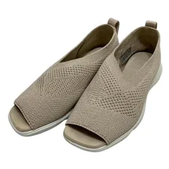 【極美品】フィットフィット (23) スリッポン パンプス サンダル メッシュ オープントゥ フラット 希少デザイン