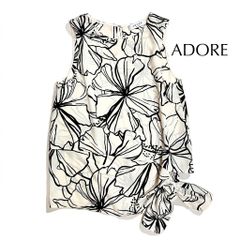 美品 ADORE ヴィンテージフラワープリントブラウス ペプラム 花柄