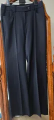 レディース ブラック ストレート スーツ パンツ(ズボン) 55
