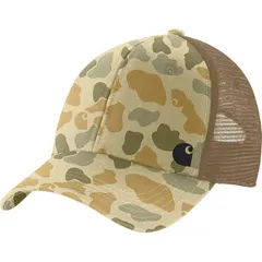 カーハート メンズ アクセサリー 帽子 メッシュ キャップ Carhartt Canvas MeshBack Camo Cap Beach Signature Camo