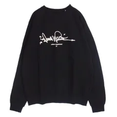 uniform experiment22SS UE-220004 DONDI WHITE SIGNATURE CREWNECK SWEAT ドンディ ホワイト シグネチャー クルーネック スウェット トレーナー ブラック系 2【美品】【中古】のサムネイル