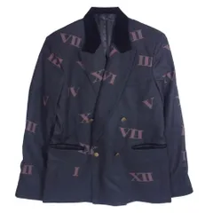 glamb グラム GB0125/ST05 Montmartre Tailored Jacket  総柄 ダブルブレスト モンマルトル テーラード ジャケット ブラック系 M【中古】のサムネイル