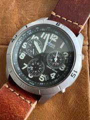 ダ*ン様 SEIKO セイコー ソーラー ミリタリーパイロット クロノグラフ 