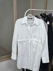 ザラ クロップド & ロング 白 シャツ