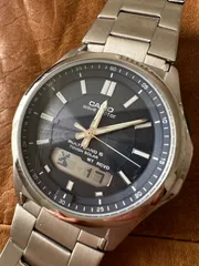 カシオ　CASIO☆ウェーブセプター☆アナデジ☆電波ソーラー時計☆メンズ　稼働品