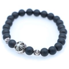 ⚫︎Chrome Hearts ⚫︎ビーズブレスレット マットブラックBEAD8mm 